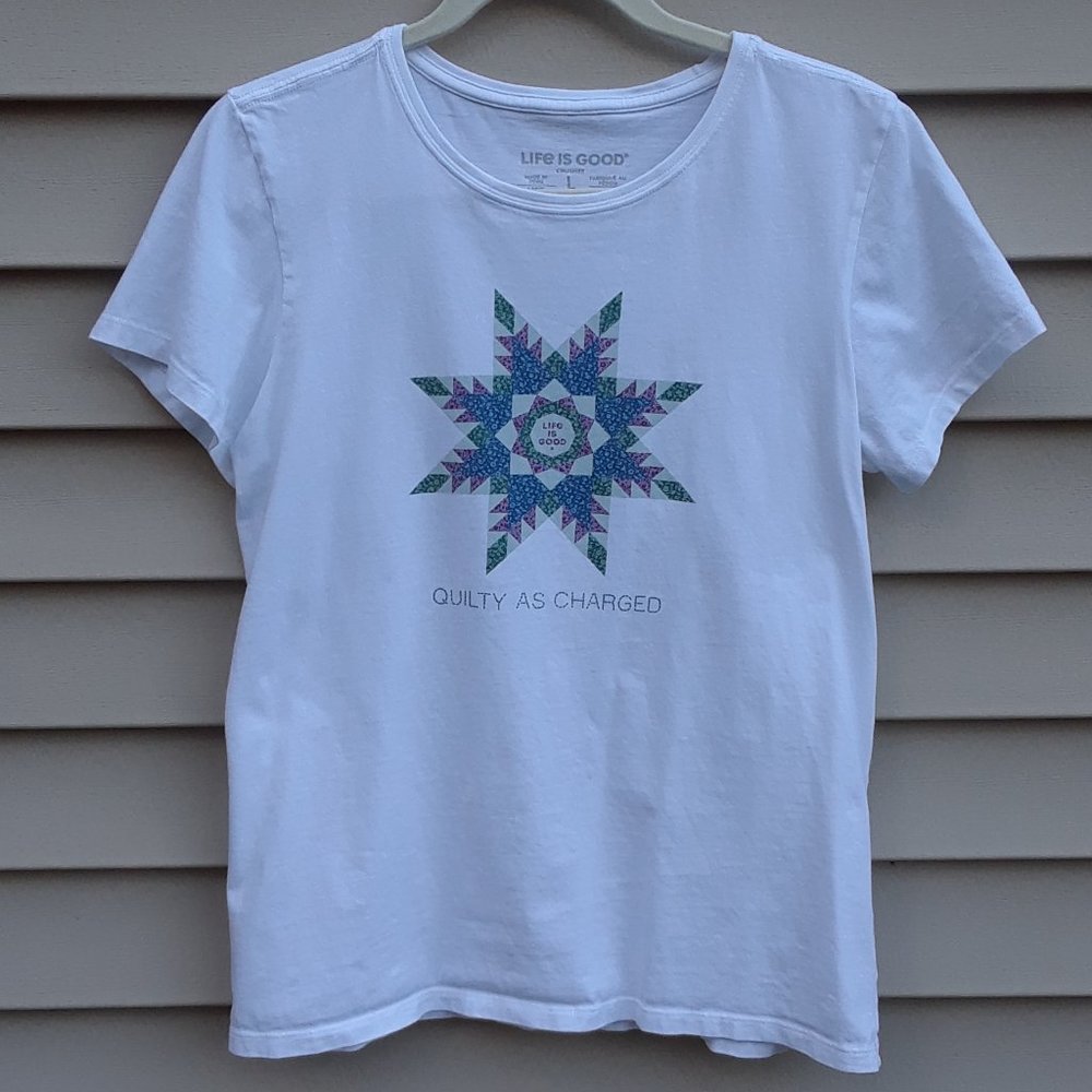 Life Is Good Women's Quilty as Charged Crusher Tee - Picture 2 of 4